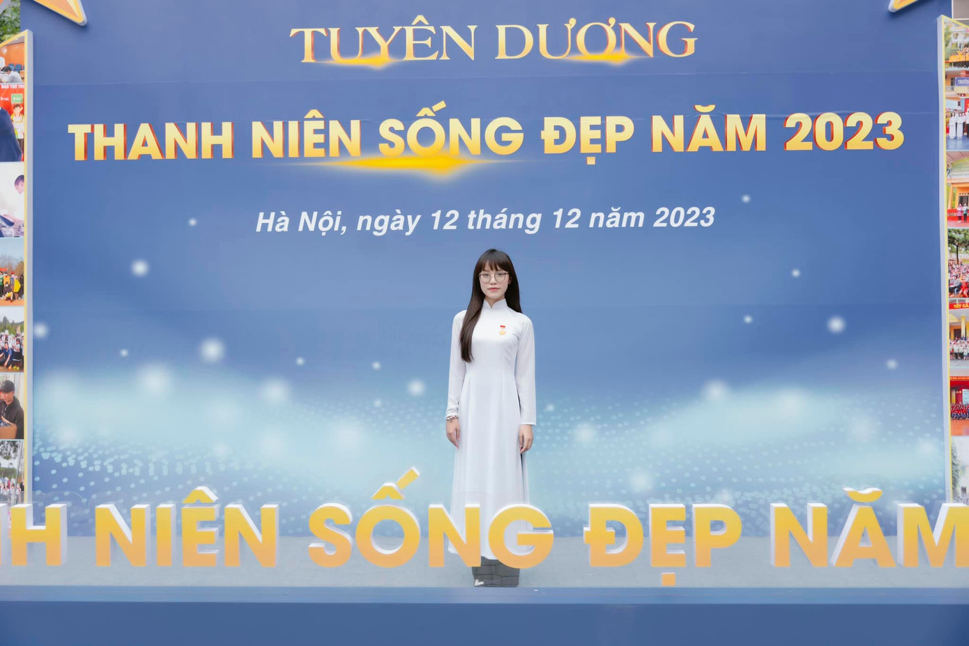 Cô bạn đạt danh hiệu Thanh niên sống đẹp khi mới 17 tuổi. Nguồn: FBNV Cô bạn đạt danh hiệu Thanh niên sống đẹp khi mới 17 tuổi. Nguồn: FBNV