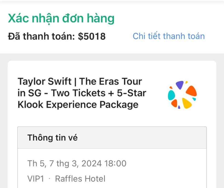 Combo Klook gần 100 triệu cho một cặp vé và khách sạn hạng VIP.