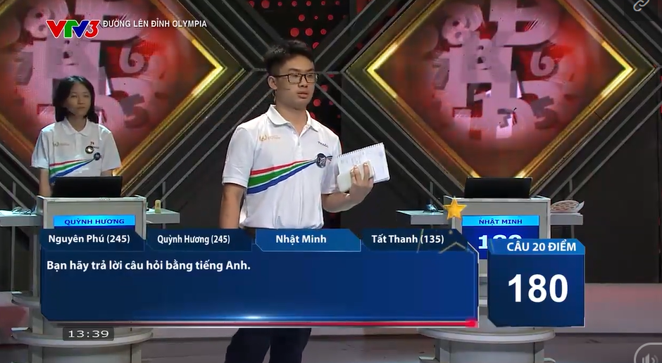 Nhật Minh dừng chân ở vị trí thứ ba. Nhật Minh dừng chân ở vị trí thứ ba.