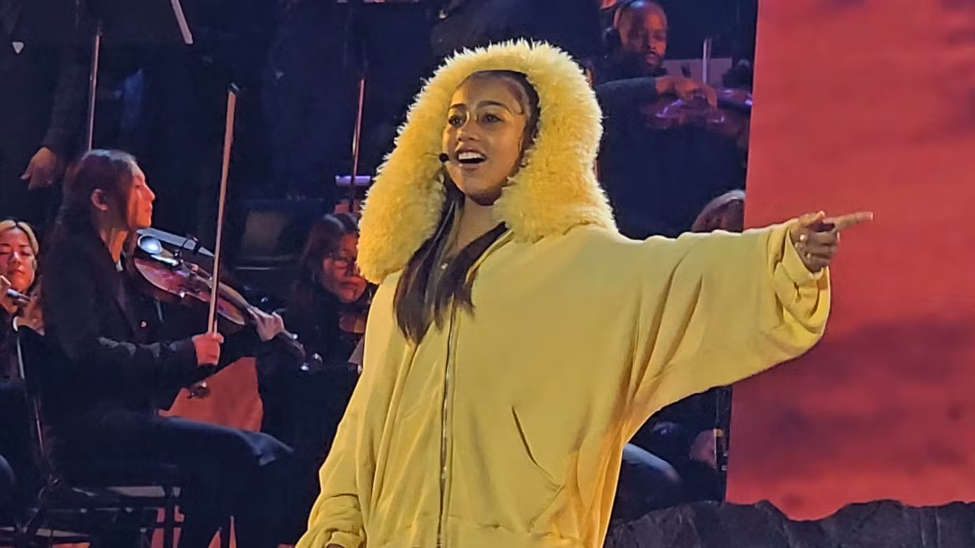 North West trên sân khấu kỷ niệm 30 năm của The Lion King.