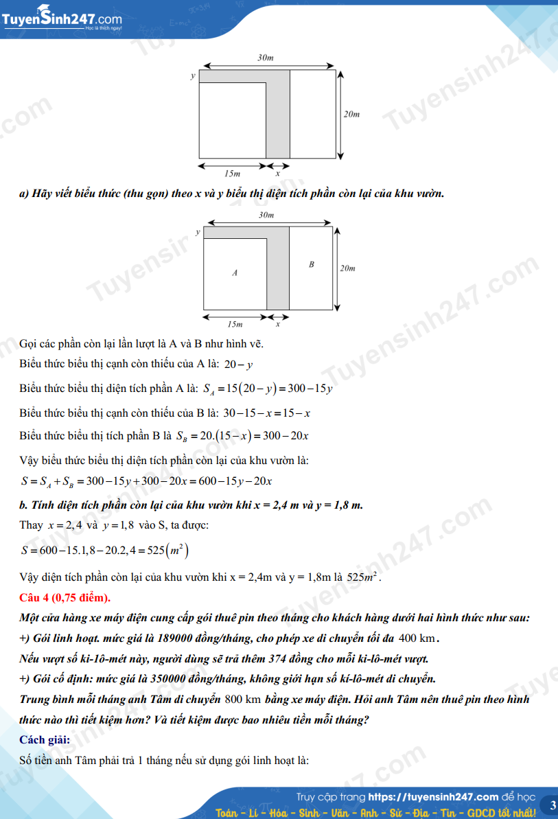 Đề thi và đáp án gợi ý môn Toán kỳ thi vào lớp 10 năm 2024 tại TP.HCM ảnh 5