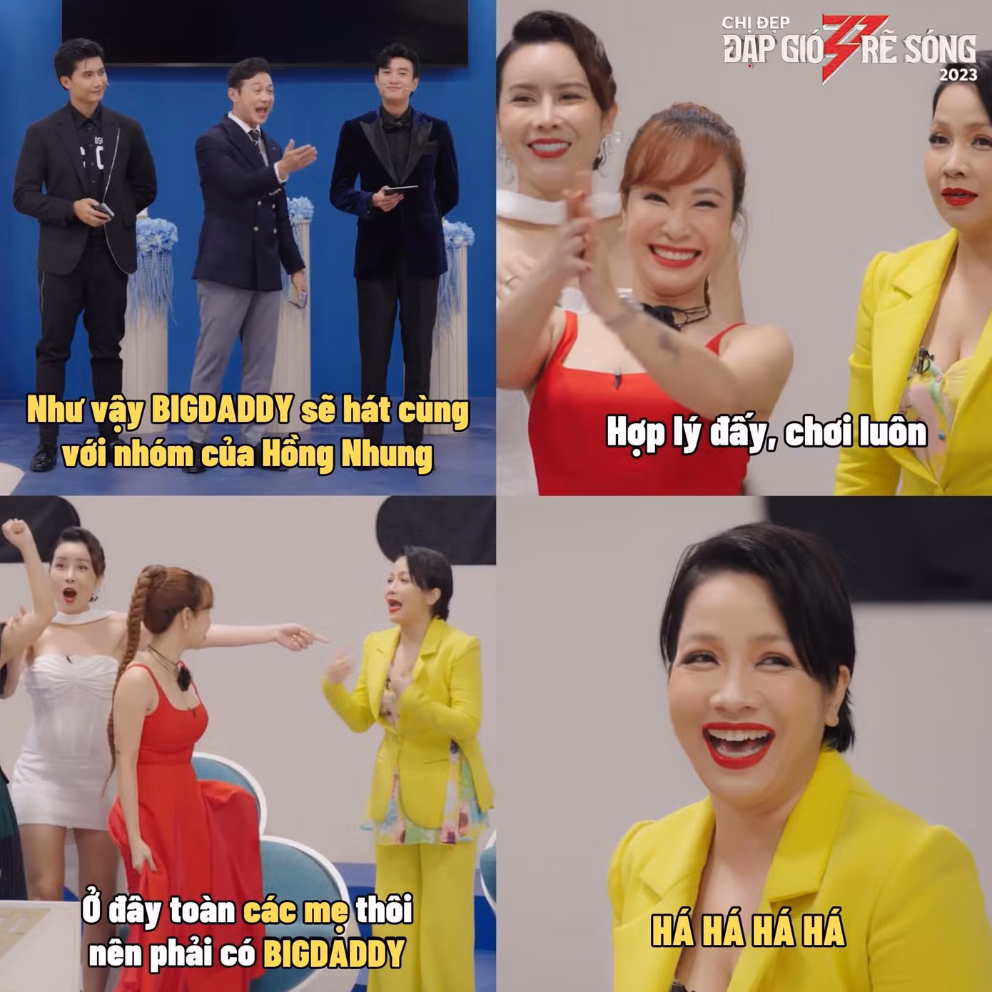 Nữ diva tích cực "quăng miếng" hài hước cùng các đàn em.