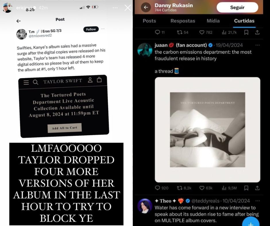 Phía Kanye West và Billie Eilish có động thái đá xéo Taylor Swift.