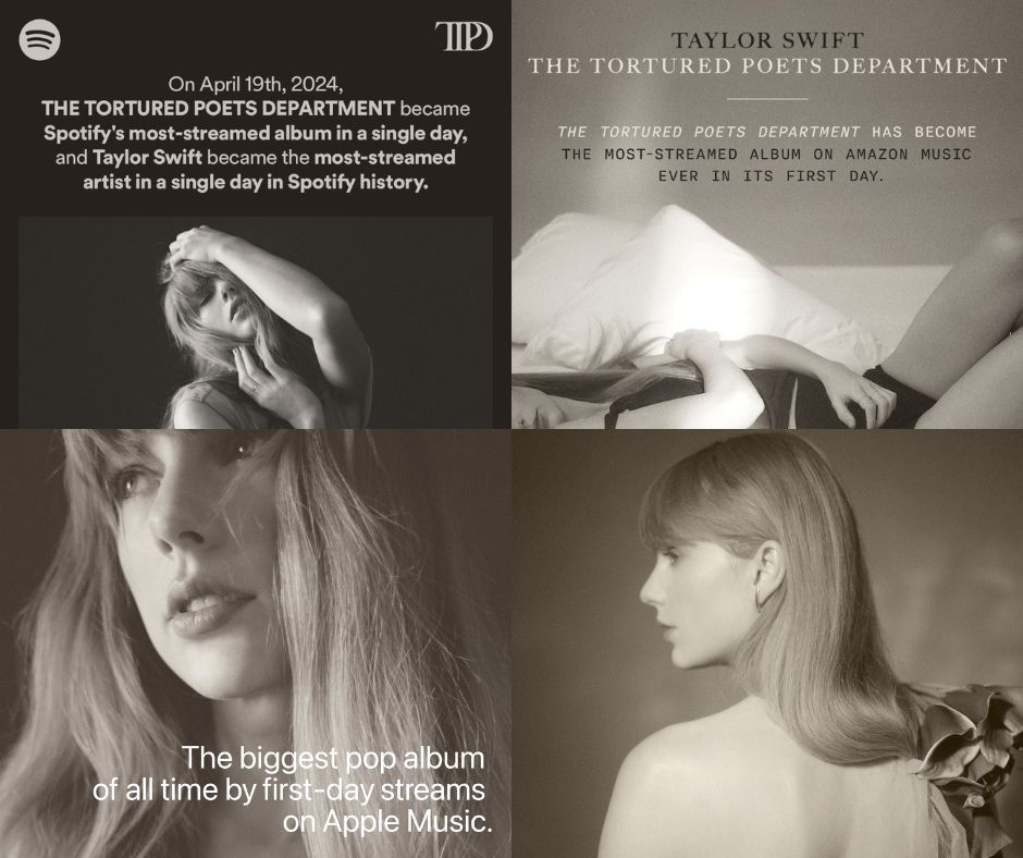 Taylor Swift đang liên tục phá vỡ các kỷ lục với album mới.