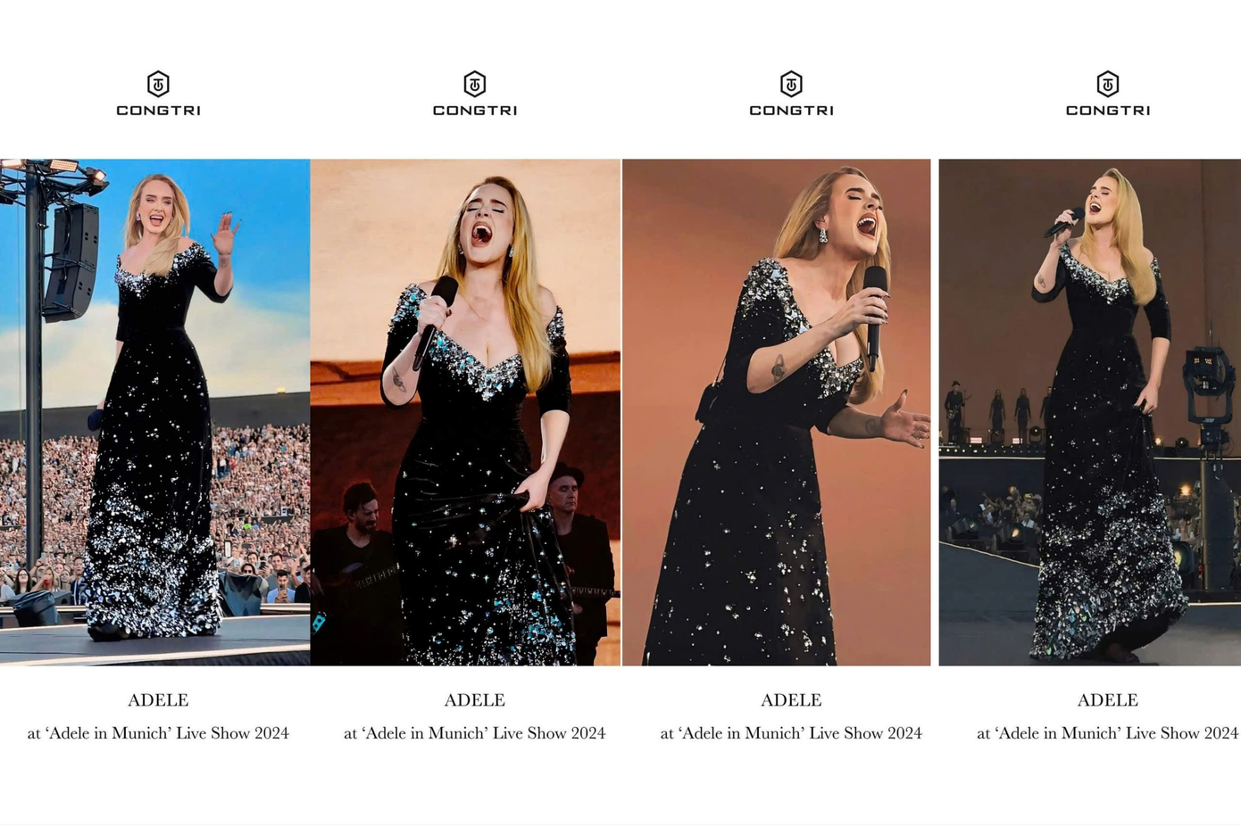 Bộ váy của nhà thiết kế Công Trí được Adele diện tại concert.