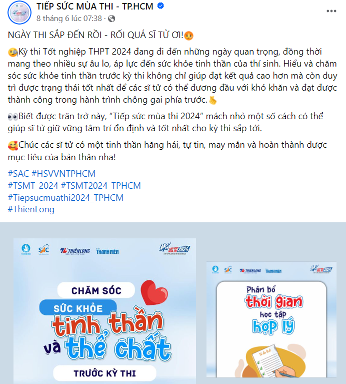 Chương trình đã đăng tải những bài viết về một số bí kíp chăm sóc sức khỏe tinh thần và thể chất để teen 2K6 có thể &quot;vượt vũ môn&quot; thành công.