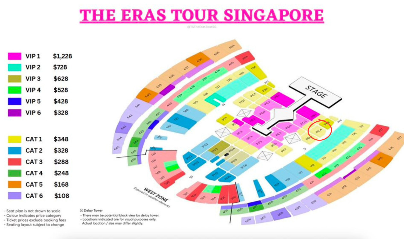 Vị trí mà bạn fan may mắn đã mua được.