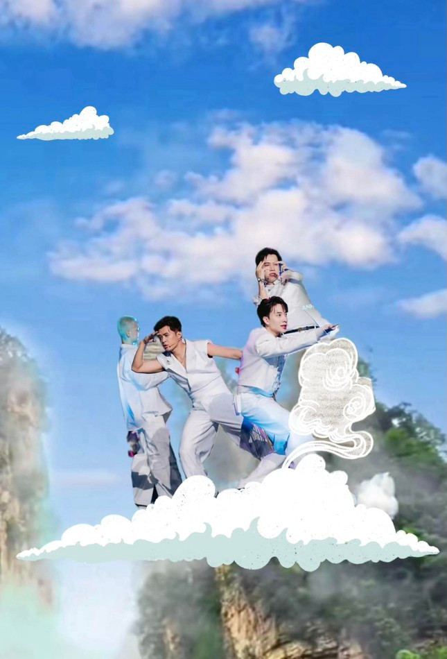 Puka cũng không ngại "dìm" Gin Tuấn Kiệt khi tự chế meme để trêu chọc chồng.