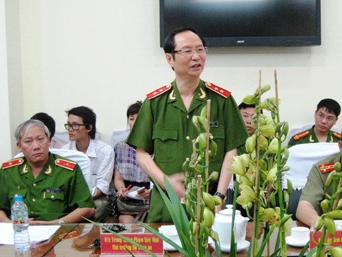 Thứ trưởng Bộ Công an Phạm Quý Ngọ phát biểu tại buổi sơ kết