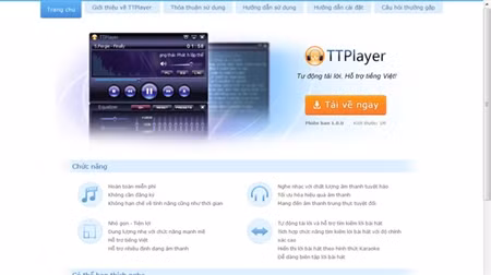 Website cung cấp phần mềm nghe nhạc TTPlayer 