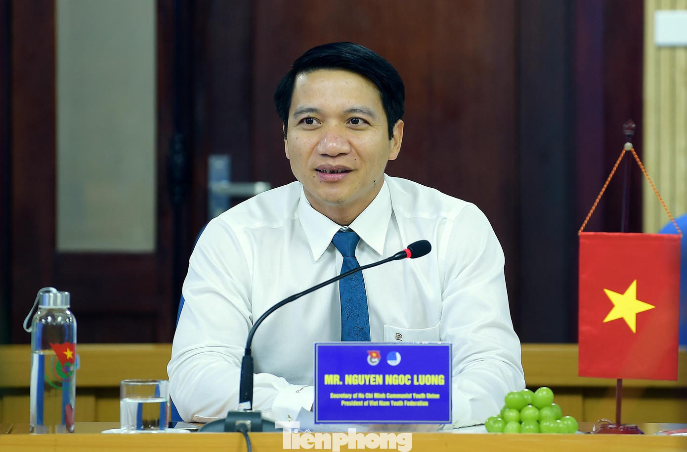 Anh Nguyễn Ngọc Lương trao đổi tại buổi tiếp. Ảnh: Xuân Tùng Anh Nguyễn Ngọc Lương trao đổi tại buổi tiếp. Ảnh: Xuân Tùng