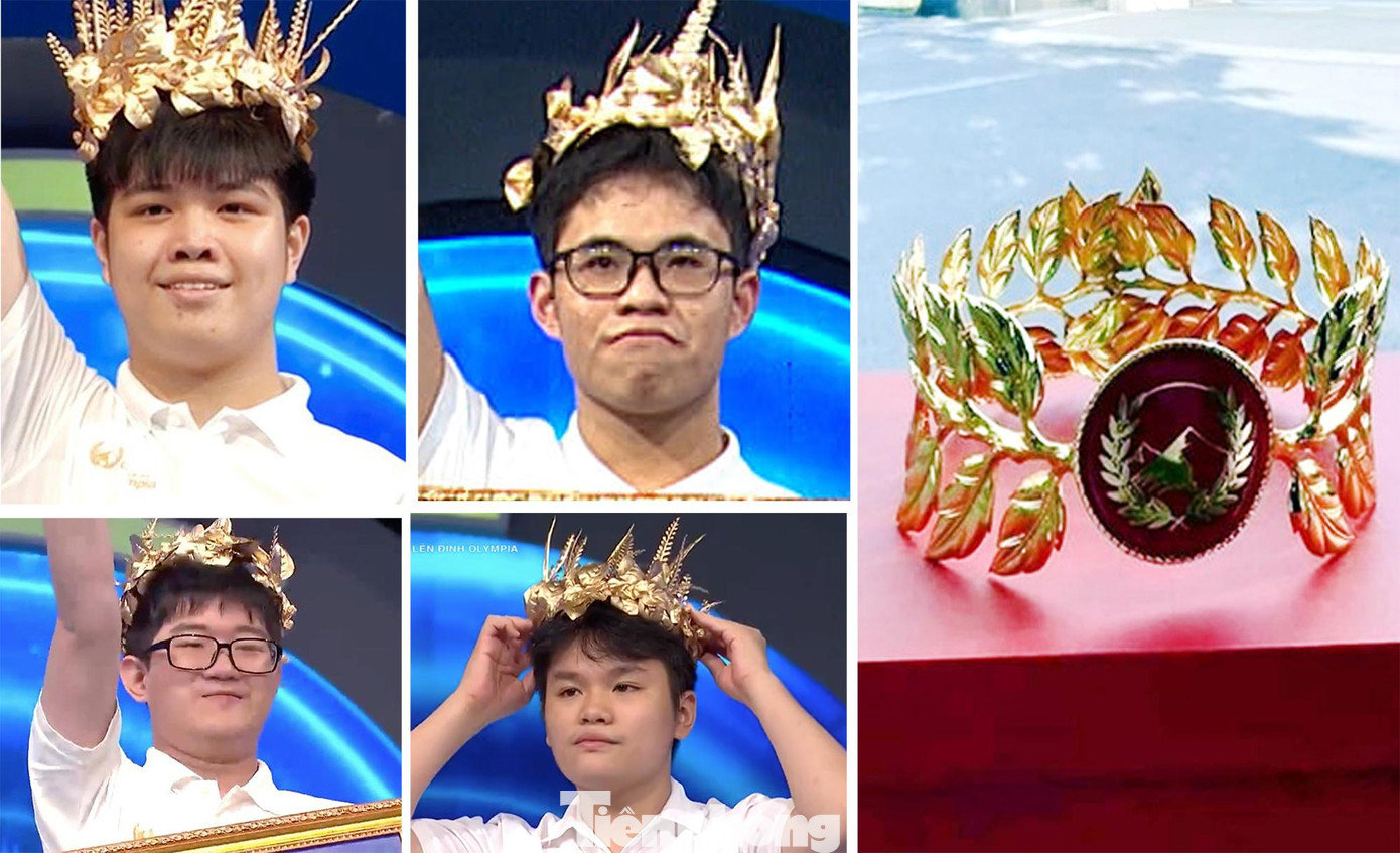 Bốn thí sinh tranh tài trong trận Chung kết năm Đường lên đỉnh Olympia năm thứ 22 để phân định chức vô địch. Hình ảnh chiếc vòng nguyệt quế mạ vàng 24k được chia sẻ trên trang Fanpage của chương trình.