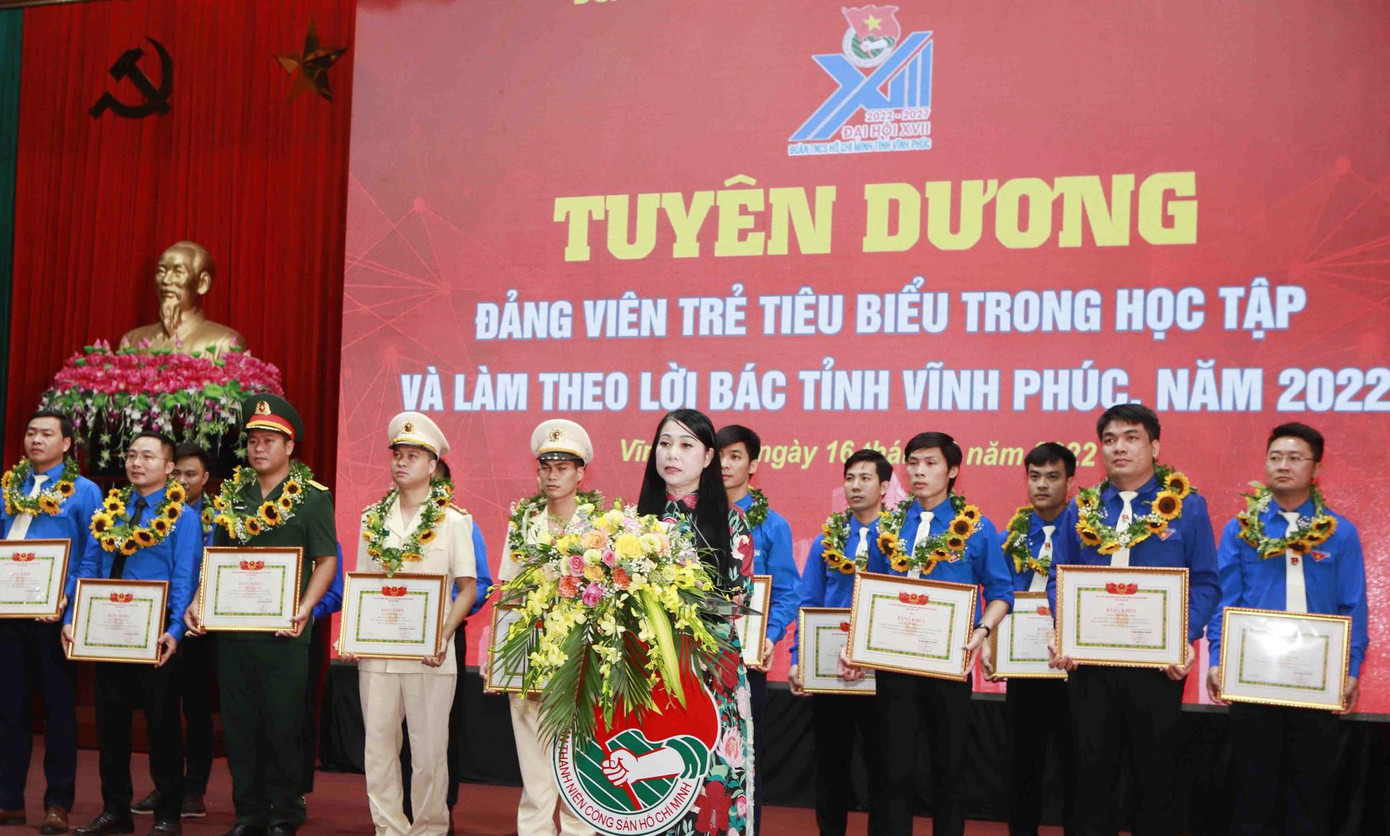 Bí thư Tỉnh ủy Vĩnh Phúc Hoàng Thị Thúy Lan phát biểu tại chương trình. Ảnh: TĐVP Bí thư Tỉnh ủy Vĩnh Phúc Hoàng Thị Thúy Lan phát biểu tại chương trình. Ảnh: TĐVP