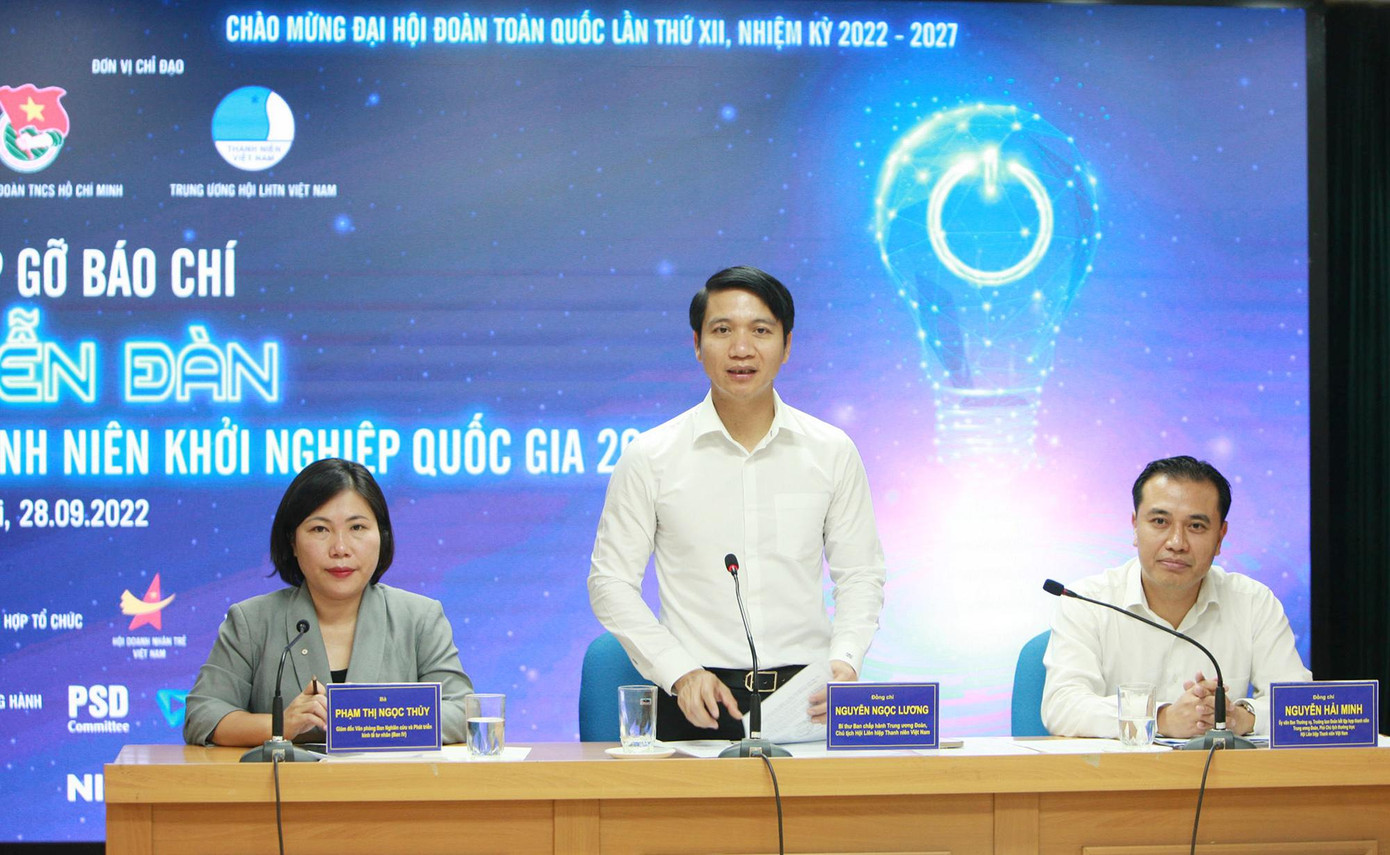 Anh Nguyễn Ngọc Lương phát biểu tại buổi họp báo. Ảnh: BTC