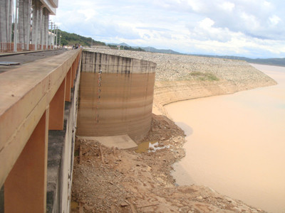 Thủy điện Yaly cạn kiệt vì thiếu nước (ảnh tư liệu)	Ảnh: Thanh Thúy