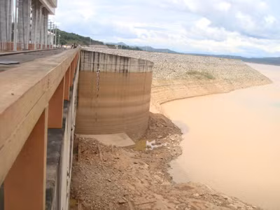 Thủy điện Yaly cạn kiệt vì thiếu nước (ảnh tư liệu)	Ảnh: Thanh Thúy