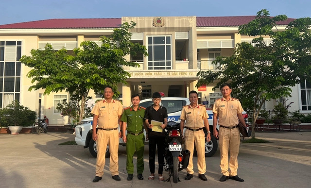 Công an TP Vũng Tàu đã tạm giữ phương tiện, lập biên bản vi phạm đối với đối tượng