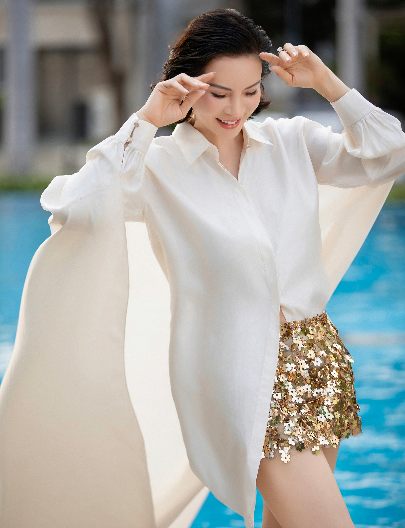 "Nữ hoàng ảnh lịch" một thời có phong cách trẻ trung, sang trọng. "Nữ hoàng ảnh lịch" một thời có phong cách trẻ trung, sang trọng.