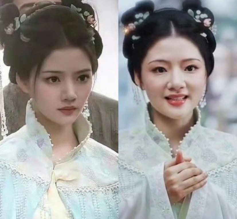 Hình ảnh Nhậm Mẫn được chỉnh sửa kỹ lưỡng và nhan sắc thật của cô trong trailer phim.