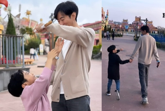 Chae Rim chia sẻ khoảnh khắc chồng cũ và con trai chơi đùa với nhau trong show. Cao Tử Kỳ cảm ơn vợ cũ vì đã nuôi dạy con trai tốt.