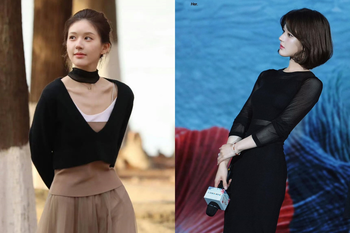 Triệu Lộ Tư, Angelababy, Kim Thần... là những ngôi sao lăng xê mốt "gầy, trắng, trẻ" với thân hình gầy gò, khoe vòng eo nhỏ nhắn.