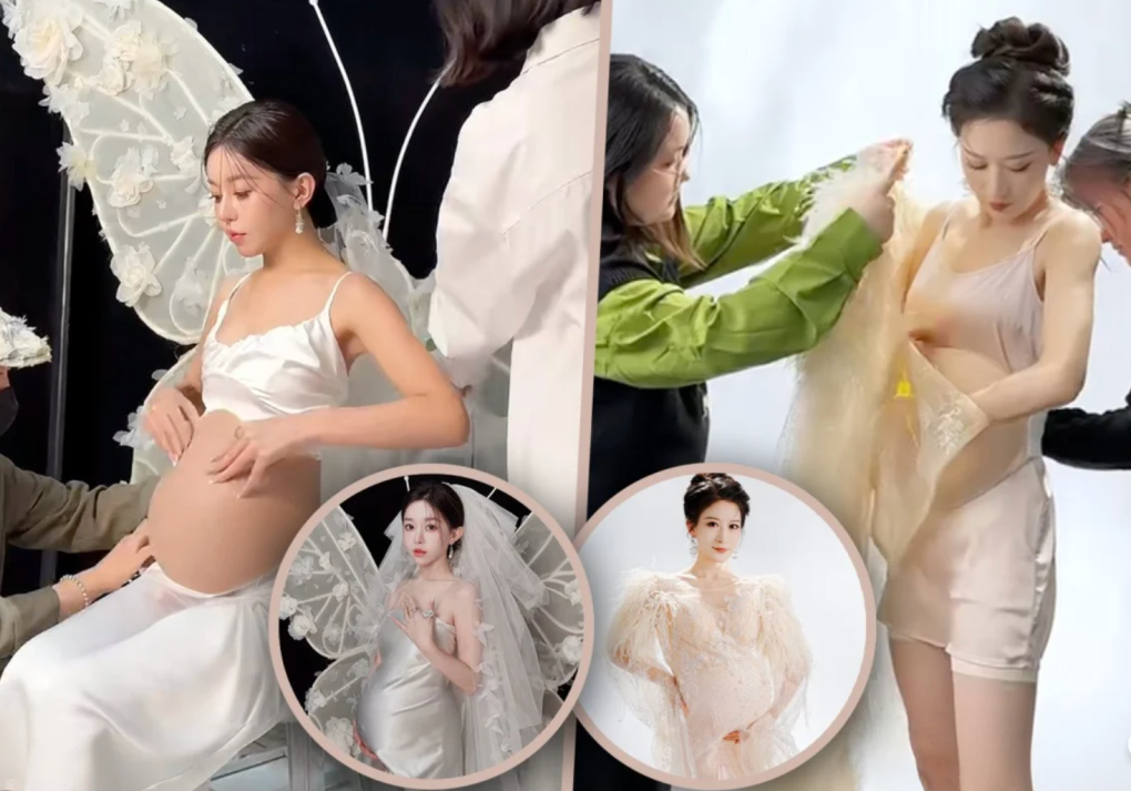 Nhiều cô gái độc thân của Trung Quốc đi chụp ảnh mang thai giả, để dùng trong tương lai.