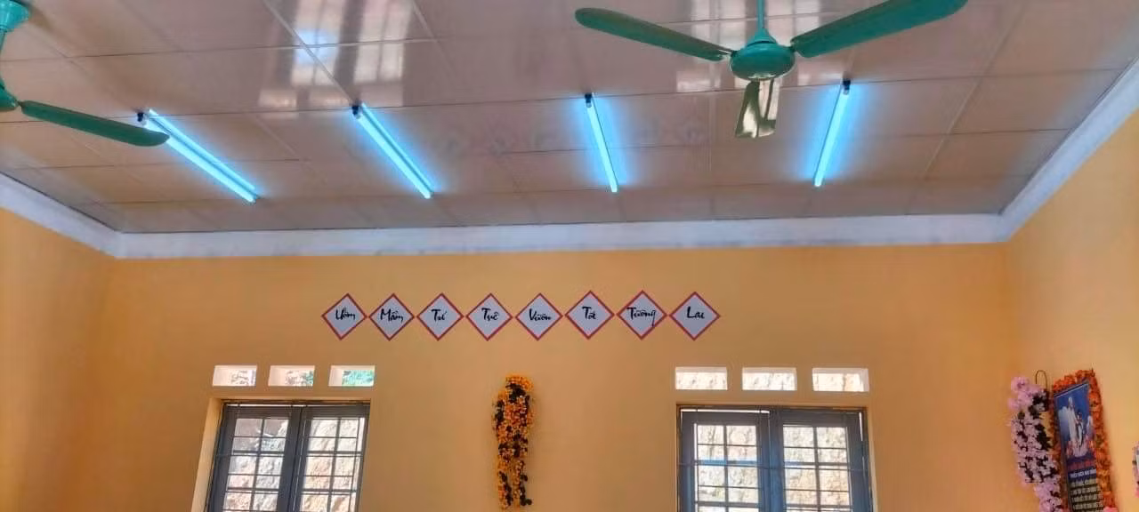 Hệ thống chiếu sáng được thiết lập