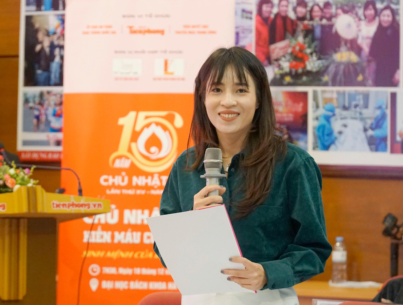 Bà Trần Thị Như Trang - Giám đốc Quỹ Vì tầm vóc Việt phát biểu tại Họp báo công bố chương trình chiều 12/12/2022 tại báo Tiền Phong. Bà Trần Thị Như Trang - Giám đốc Quỹ Vì tầm vóc Việt phát biểu tại Họp báo công bố chương trình chiều 12/12/2022 tại báo Tiền Phong.