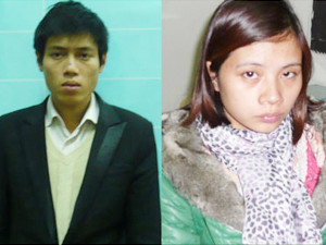 Hai vợ chồng Hưng, My khi bị bắt