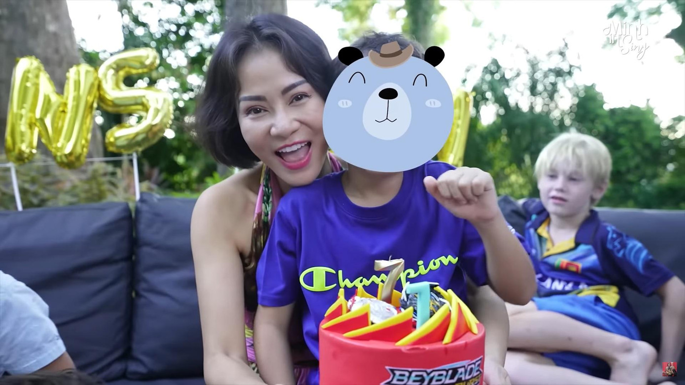 Thu Minh và con trai Gấu Thu Minh và con trai Gấu