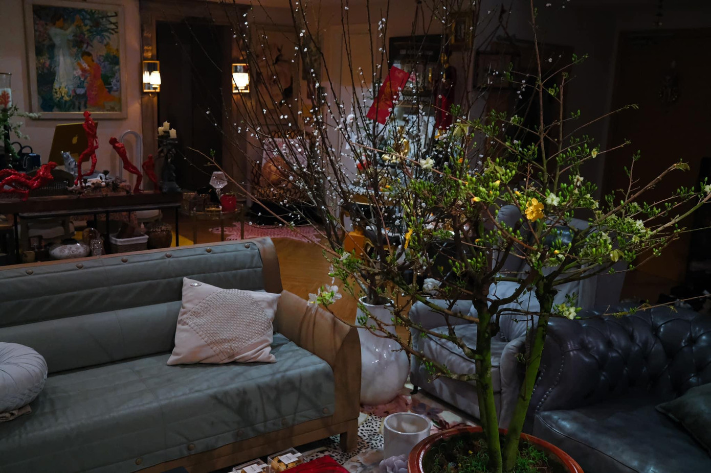 Không gian Tết nhà Lý Quý Khánh ai nhìn cũng mê.