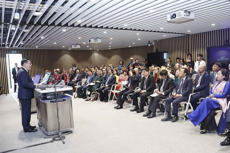 Chủ tịch Quốc hội Vương Đình Huệ phát biểu. (Ảnh: Doãn Tấn/TTXVN)