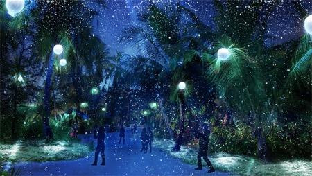 Du khách như được dạo chơi trên “con đường tuyết”