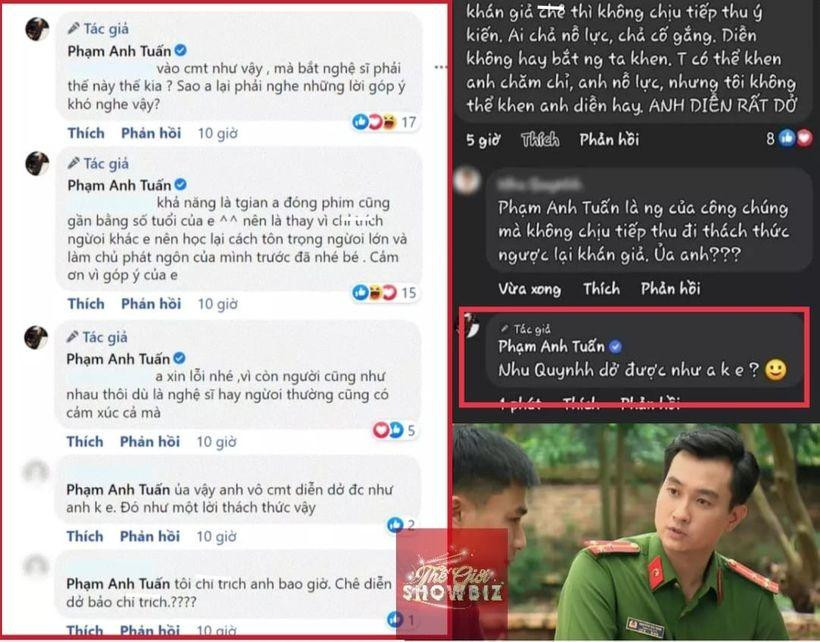 Màn đôi co của khán giả và diễn viên Anh Tuấn