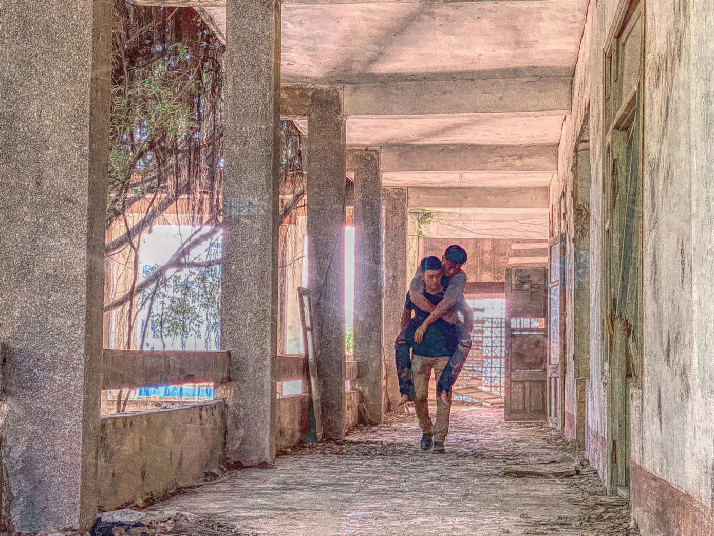 Hậu trường được Bảo Anh chia sẻ. Ảnh: FBNV