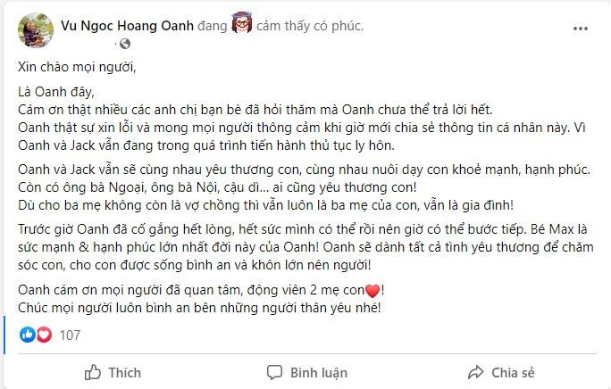Nguyên văn bài chia sẻ của Á hậu Hoàng Oanh Nguyên văn bài chia sẻ của Á hậu Hoàng Oanh