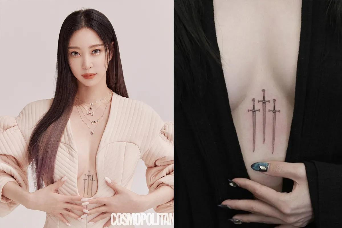 Han Ye Seul là người có tư tưởng phóng khoáng, không ngại làm mới bản thân. Cô có nhiều hình xăm trên người nhưng hầu hết đều ở vị trí kín đáo, không ảnh hưởng đến quá trình quay phim, lên truyền hình. Ảnh: Cosmopolitan. Han Ye Seul là người có tư tưởng phóng khoáng, không ngại làm mới bản thân. Cô có nhiều hình xăm trên người nhưng hầu hết đều ở vị trí kín đáo, không ảnh hưởng đến quá trình quay phim, lên truyền hình. Ảnh: Cosmopolitan.
