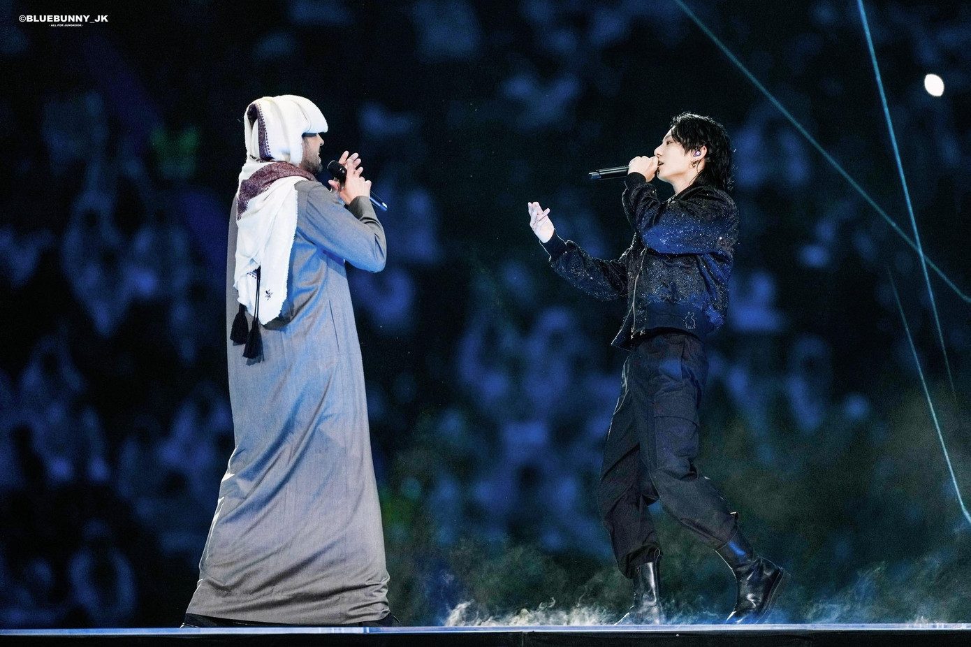Sân khấu Dreamers của Jung Kook khiến truyền thông thế giới chú ý. Ảnh: Twitter.