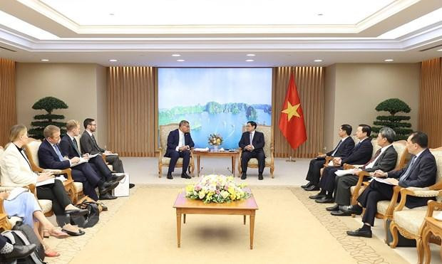 Quang cảnh buổi tiếp. (Ảnh: Dương Giang/TTXVN)