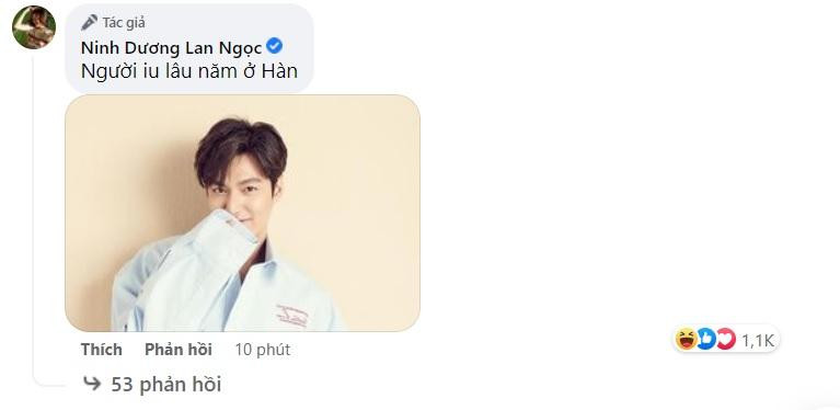 Lan Ngọc tiết lộ "người yêu lâu năm" là diễn viên Lee Min Ho khiến cư dân mạng bật cười Lan Ngọc tiết lộ "người yêu lâu năm" là diễn viên Lee Min Ho khiến cư dân mạng bật cười