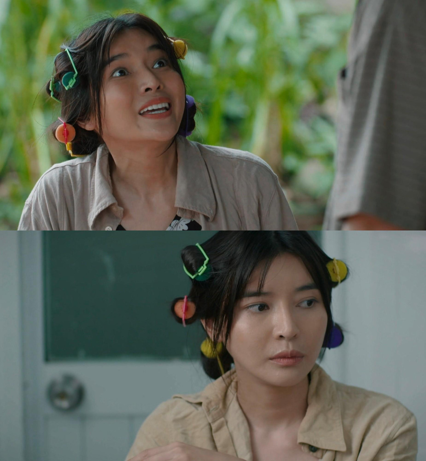 Trong Mẹ rơm, Cao Thái Hà đảm nhận vai Xuân, vợ Khoản (Cao Minh Đạt), cô gái xấu tính, đanh đá, lúc nào cũng cuốn lô trên đầu. Dù là tuyến vai phụ, nữ diễn viên gây ấn tượng bởi nét diễn tự nhiên, toát lên tính cách bộc trực, quê mùa của nhân vật.