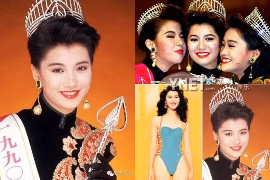 Viên Vịnh Nghi đăng quang Hoa hậu Hong Kong 1990