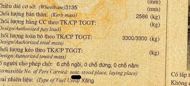 "Seat" được sử dụng trên sổ đăng kiểm ô tô.