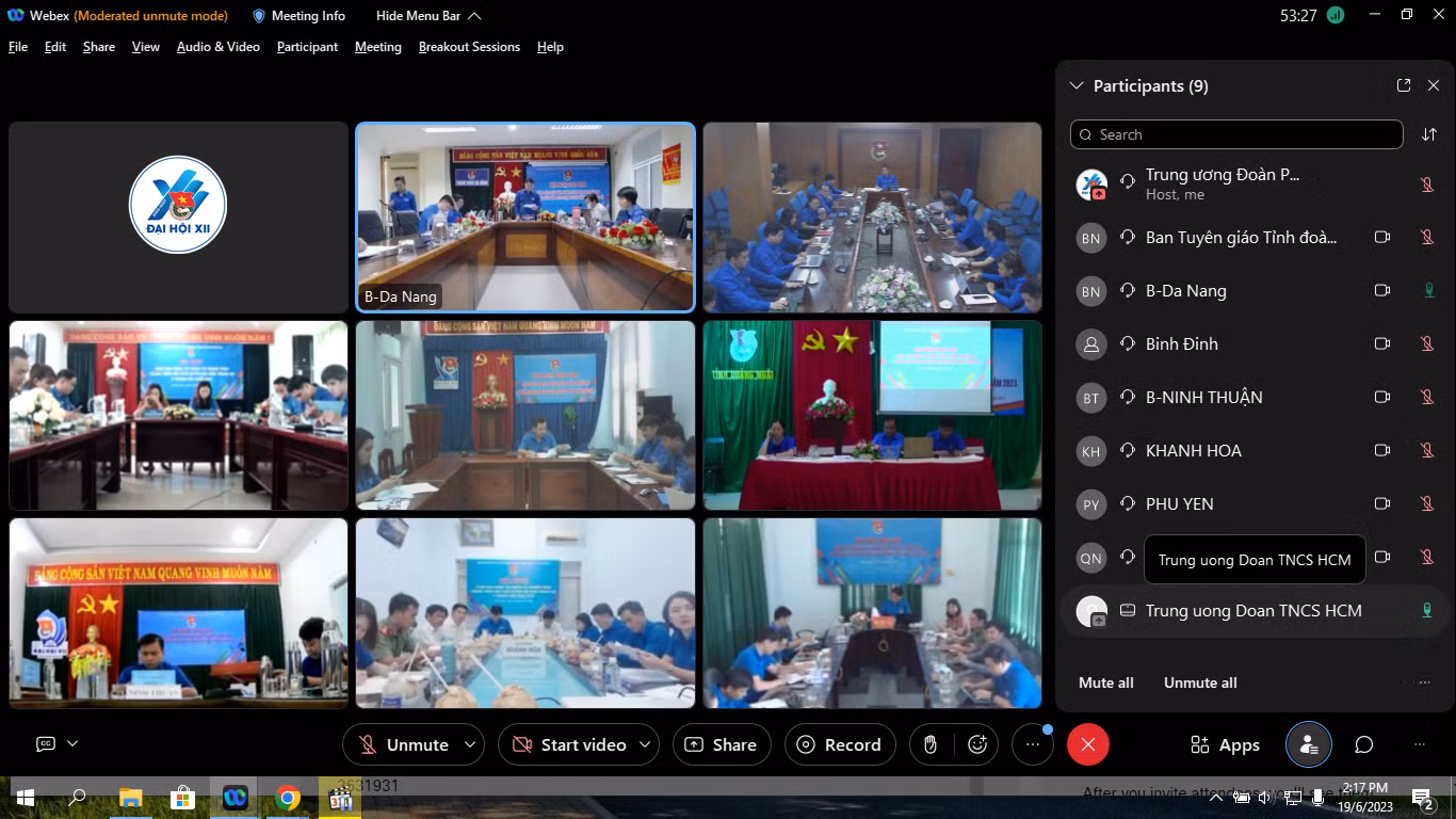 Các điểm cầu trực tuyến