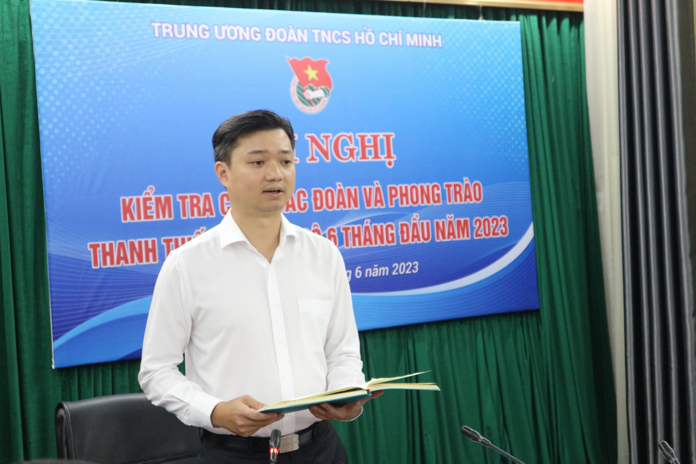 Anh Nguyễn Minh Triết, Bí thư T.Ư Đoàn, Chủ tịch T.Ư Hội SVVN kết luận hội nghị. Anh Nguyễn Minh Triết, Bí thư T.Ư Đoàn, Chủ tịch T.Ư Hội SVVN kết luận hội nghị.