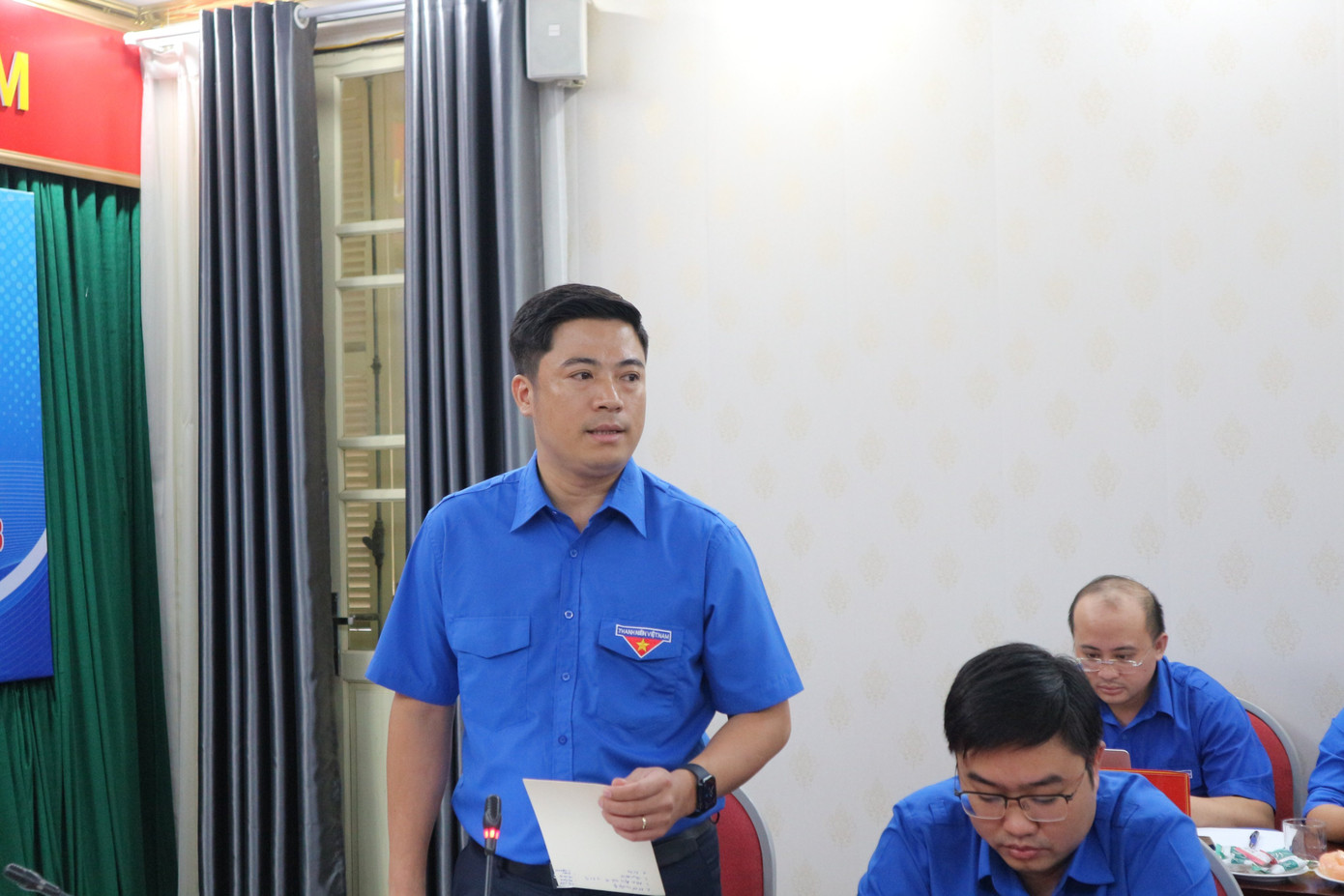 Anh Trần Văn Đông, Trưởng ban Kiểm tra T.Ư Đoàn phát biểu tại buổi làm việc Anh Trần Văn Đông, Trưởng ban Kiểm tra T.Ư Đoàn phát biểu tại buổi làm việc