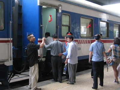 Một chuyến tàu liên vận quốc tế. Ảnh: Thu Thủy