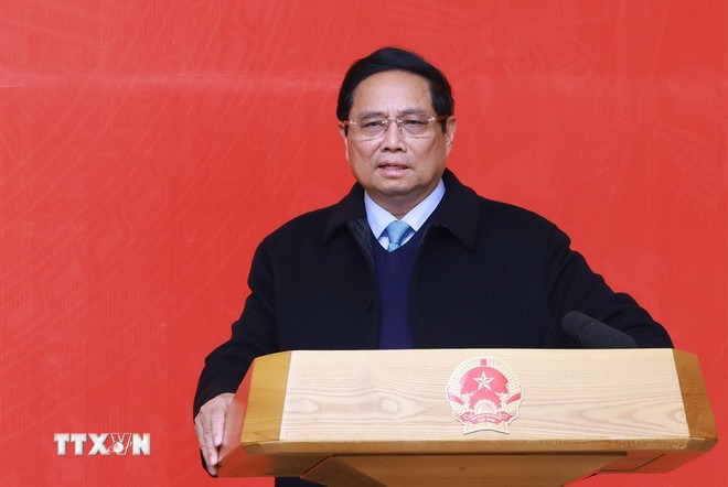 Thủ tướng Phạm Minh Chính phát biểu tại buổi gặp các lãnh đạo, nguyên lãnh đạo Đảng, Nhà nước. (Ảnh: Dương Giang/TTXVN) Thủ tướng Phạm Minh Chính phát biểu tại buổi gặp các lãnh đạo, nguyên lãnh đạo Đảng, Nhà nước. (Ảnh: Dương Giang/TTXVN)