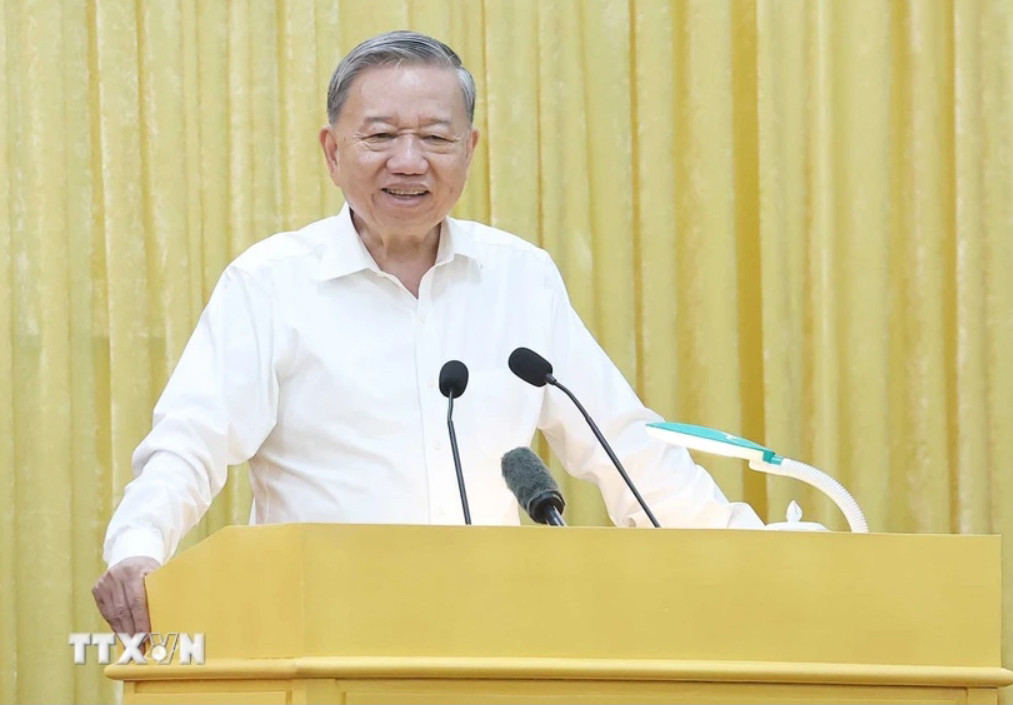 Tổng Bí thư Tô Lâm phát biểu tại buổi làm việc. Ảnh: TTXVN. Tổng Bí thư Tô Lâm phát biểu tại buổi làm việc. Ảnh: TTXVN.