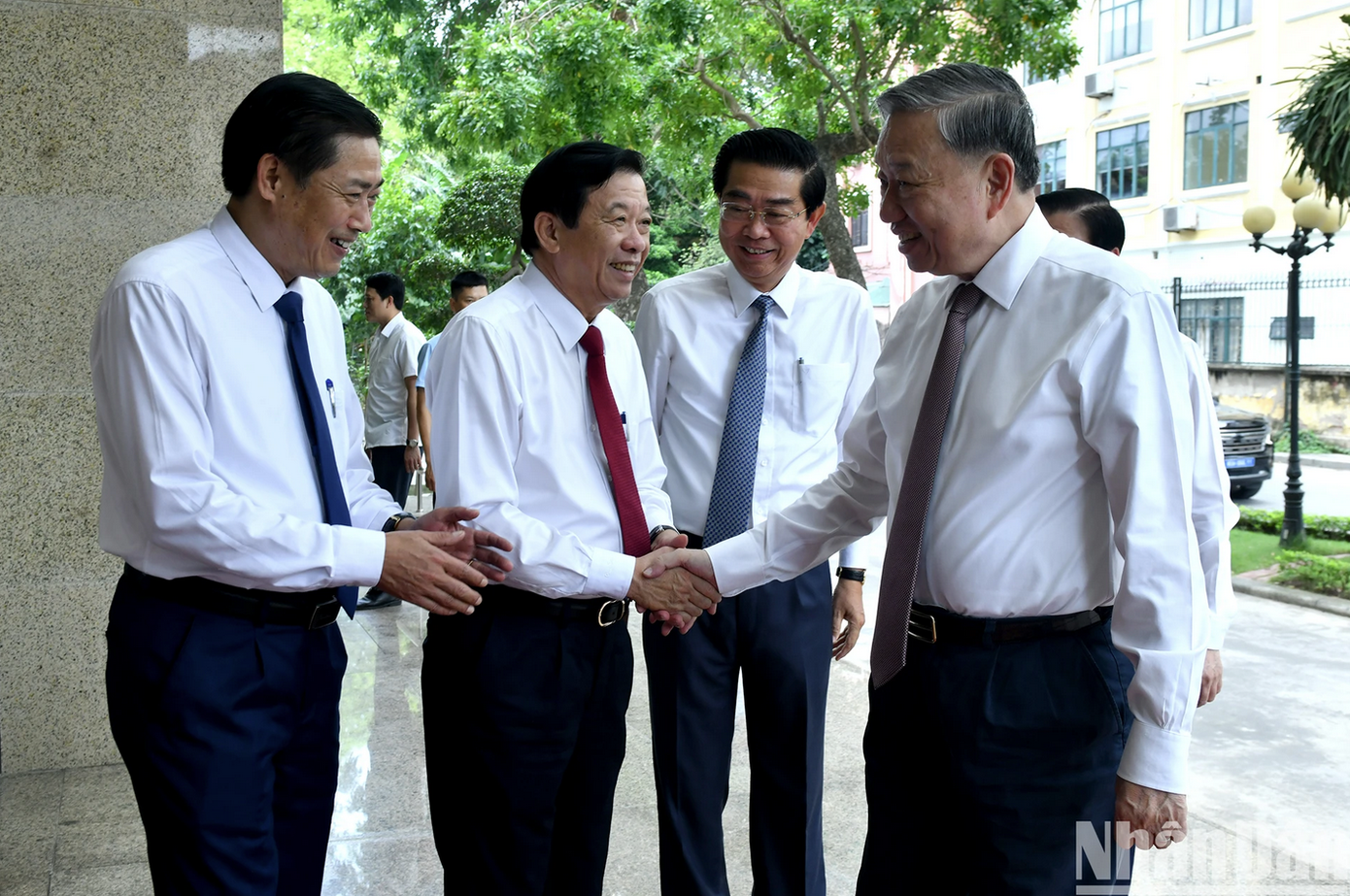 Lãnh đạo Ban Nội chính Trung ương đón Tổng Bí thư Tô Lâm.